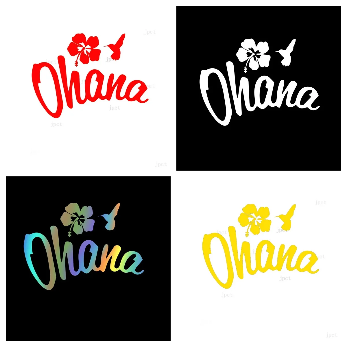 

Vinyl ohana car stickers, weatherproof car styling cartoon car stickers, auto parts covered with scratch PVC