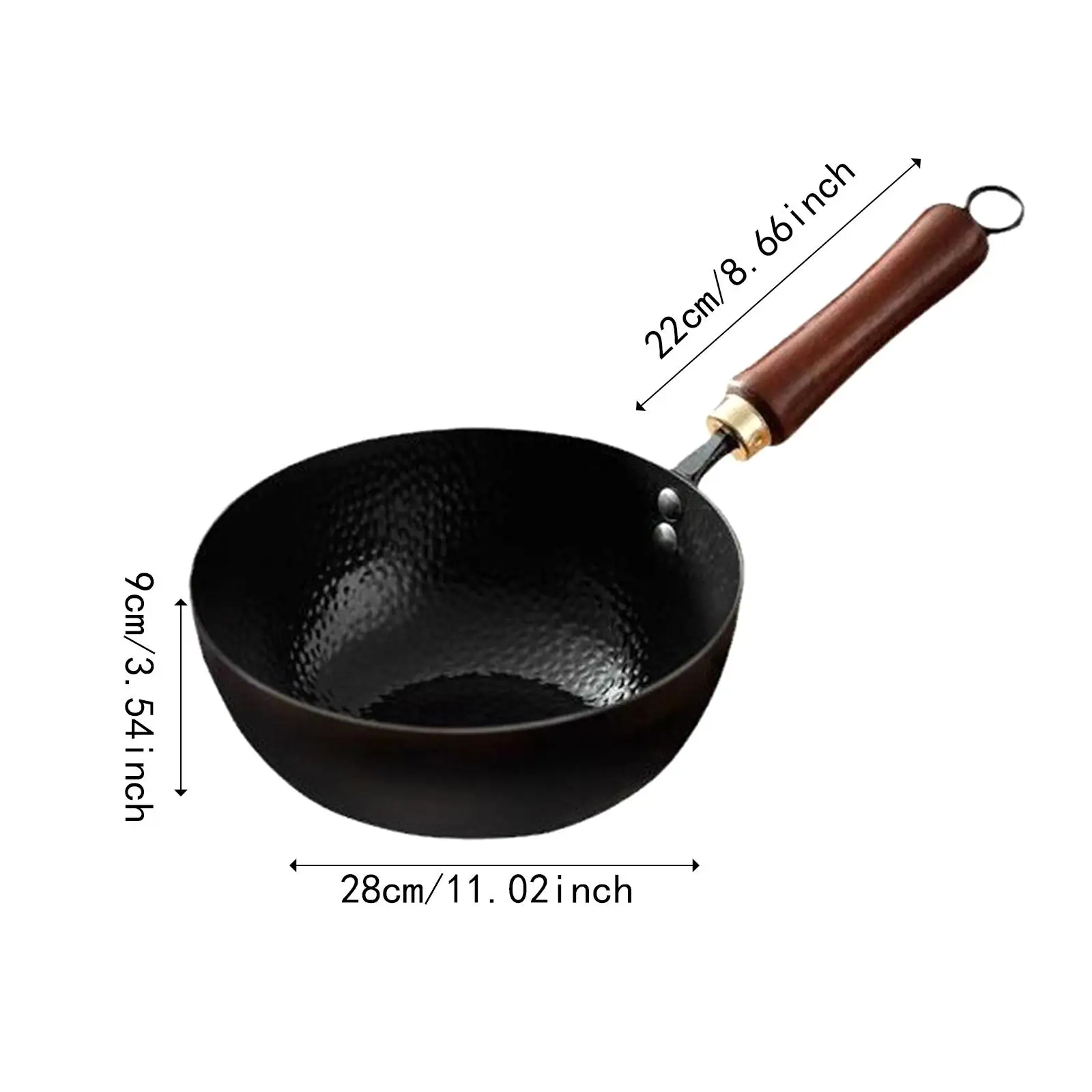 Cast Iron Milk Pan with Long Handle Small Saucepan for Kitchen Induction