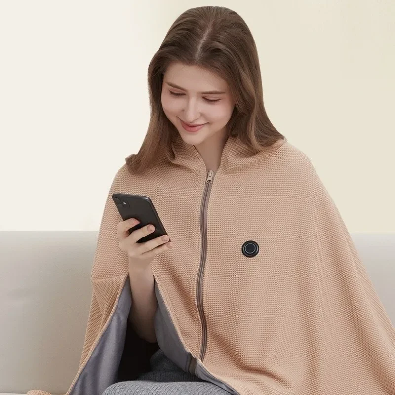 Graphene USB Heated Shawl Throw Blanket Electric Heating Pad Winter Warm Body Cover Leg Heated Blanket for Home Office
