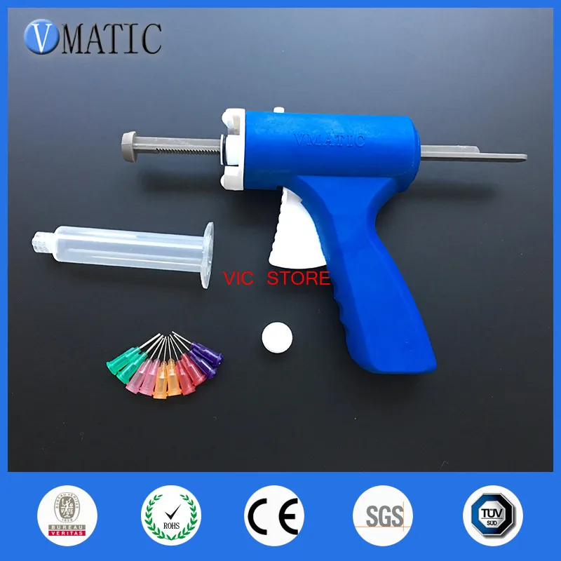 Free Shipping 10Ml/Cc Manual Syringe Single Liquid Glue Gun 10Cc/Ml + Dispensing Needles