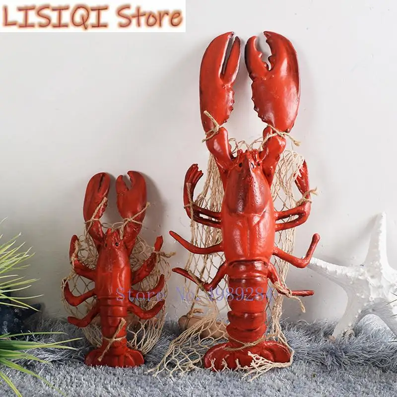 2023 Creativity Resin Simulation Animal Mediterranean Crab Lobster Seafood Restaurant Wall Mount Decoration Modern Decoration