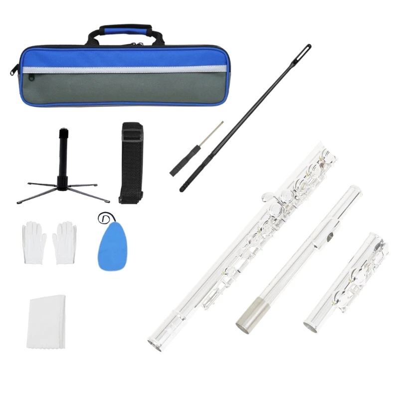 

Professional C Tone Closed Hole Flute 16 Hole Flute with E Key Woodwind Instrument For Students And Musicians Enduring