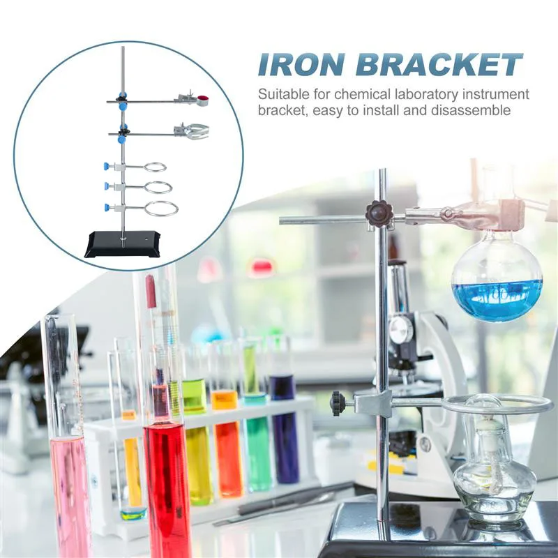 1 Set 60cm Chemical Laboratory Retort Stand Mini Metal Rack Laboratory Grade Metalware