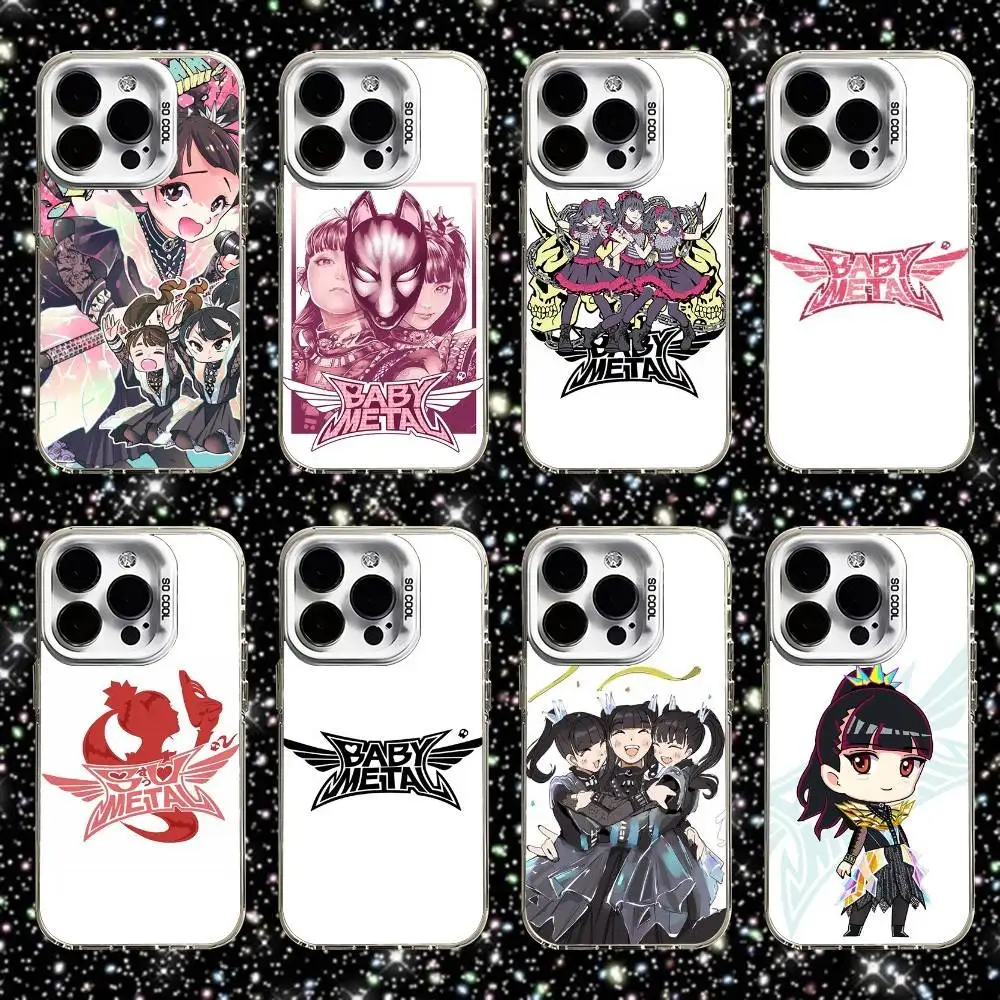 

Rock Band B-BABYMETAL Phone Case For iPhone 16,15,14,13,12,11,Pro,XS,Max,Plus,Mini,SE White Candy Matte Shockproof Cover