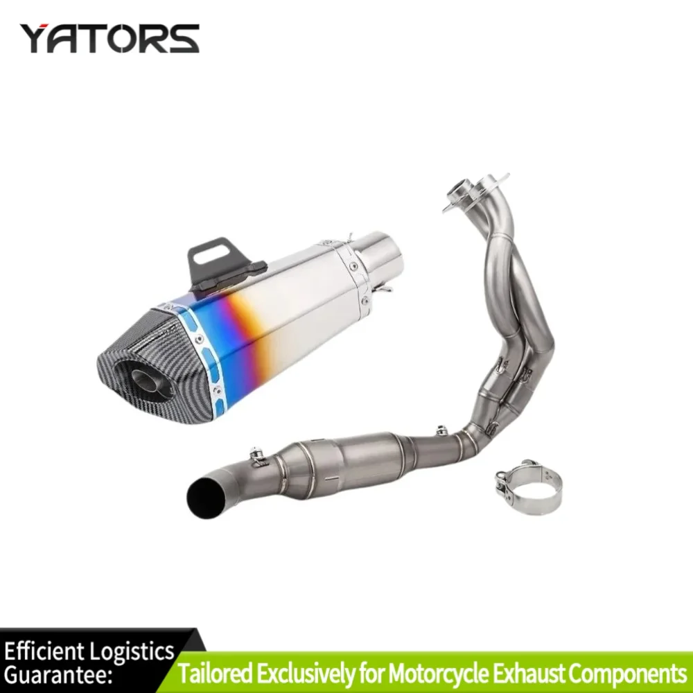 

Carbon Fiber Exhaust Full Escape For KAWASAKI Ninja 400 2018-2024 51MM Muffler Removable DB Killer Moto Middle Link Pipe