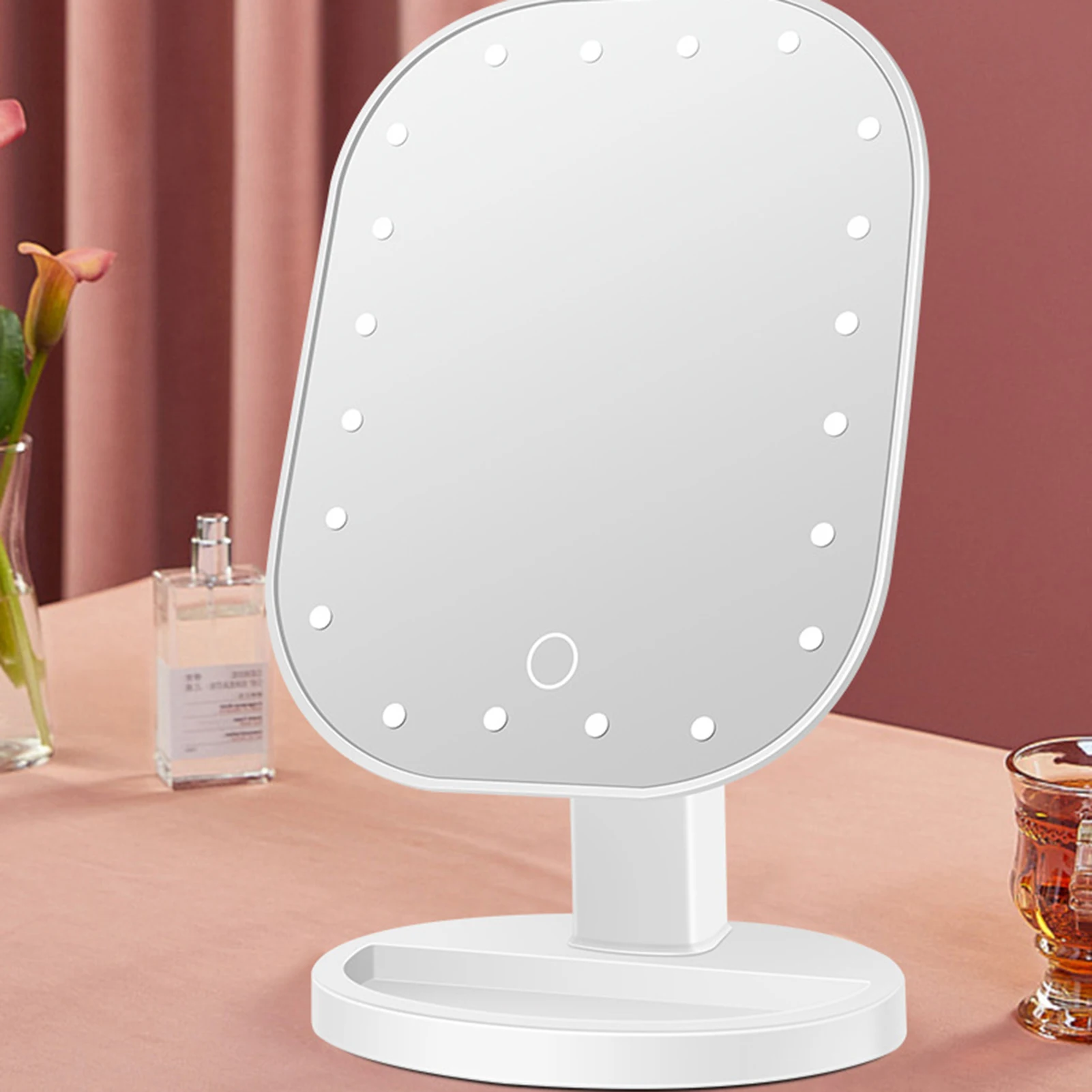 

3 Brightness Adjustment Beauty Mirror LED Light Makeup Mirror Multipurpose Desktop Mirror Light for Bathroom Bedroom