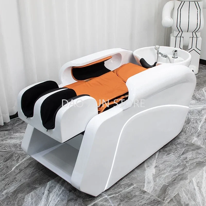 Massage Head Spa Shampo Bed Luxury beauty Water Circulation Hair Wash Bed Lighting Ergonomics Lavacabezas Salon Equipment MQ50SC