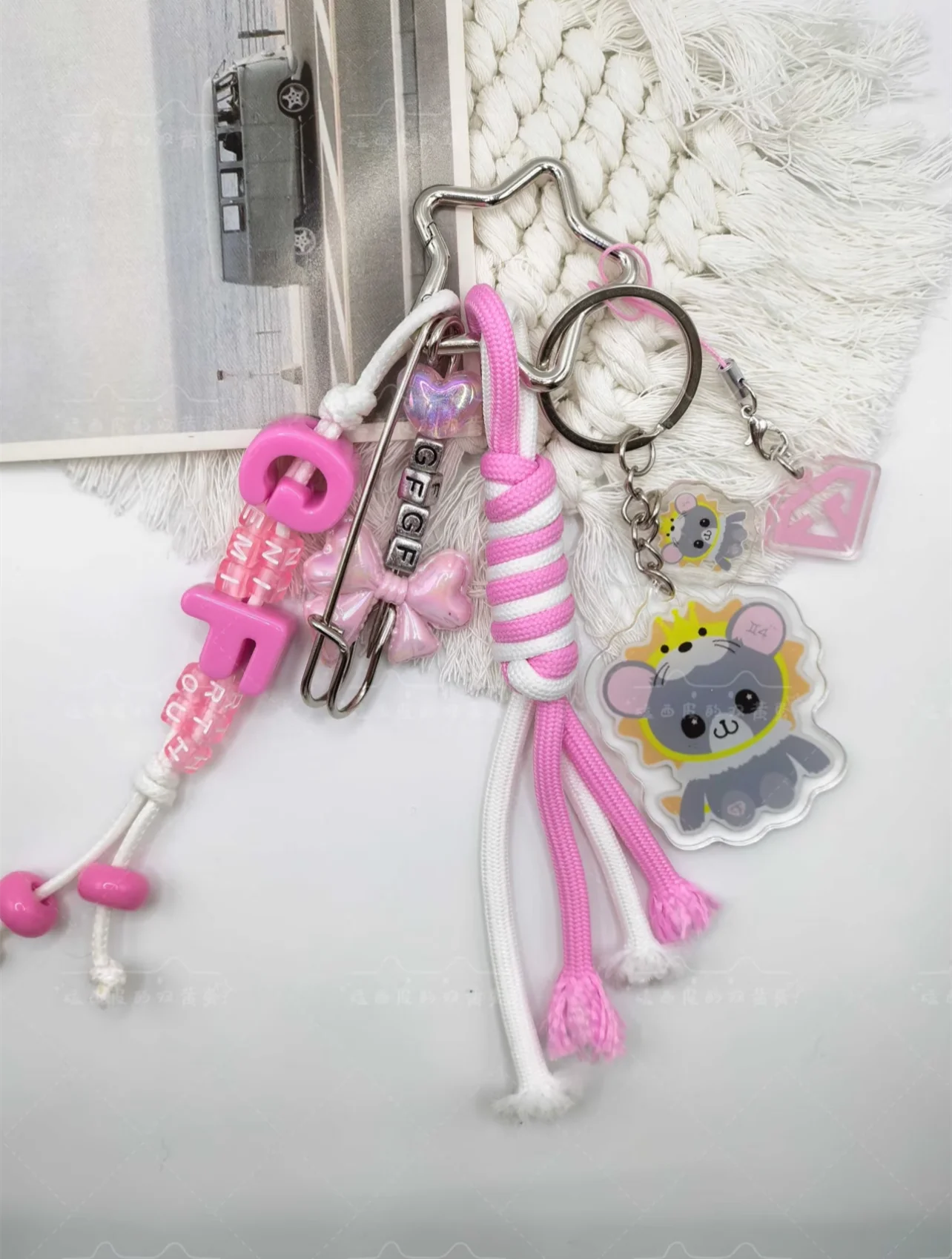 Handmade Gmmtv Thai TV My School President Thai Star Geminifourth Look Khun Noo Keychain Pendant Bag Charm Bag Decor Accessories