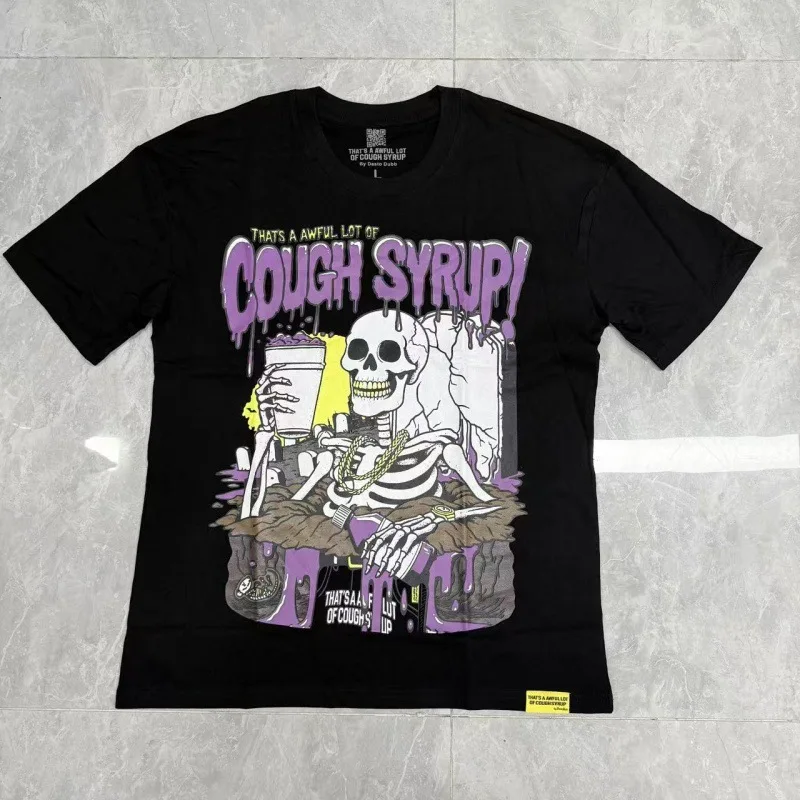 New That's A Awful Lot of Cough Syrup T-shirts Series Real Photo High Quality American Trend Brand Cough Syrup Short Sleeve Tee