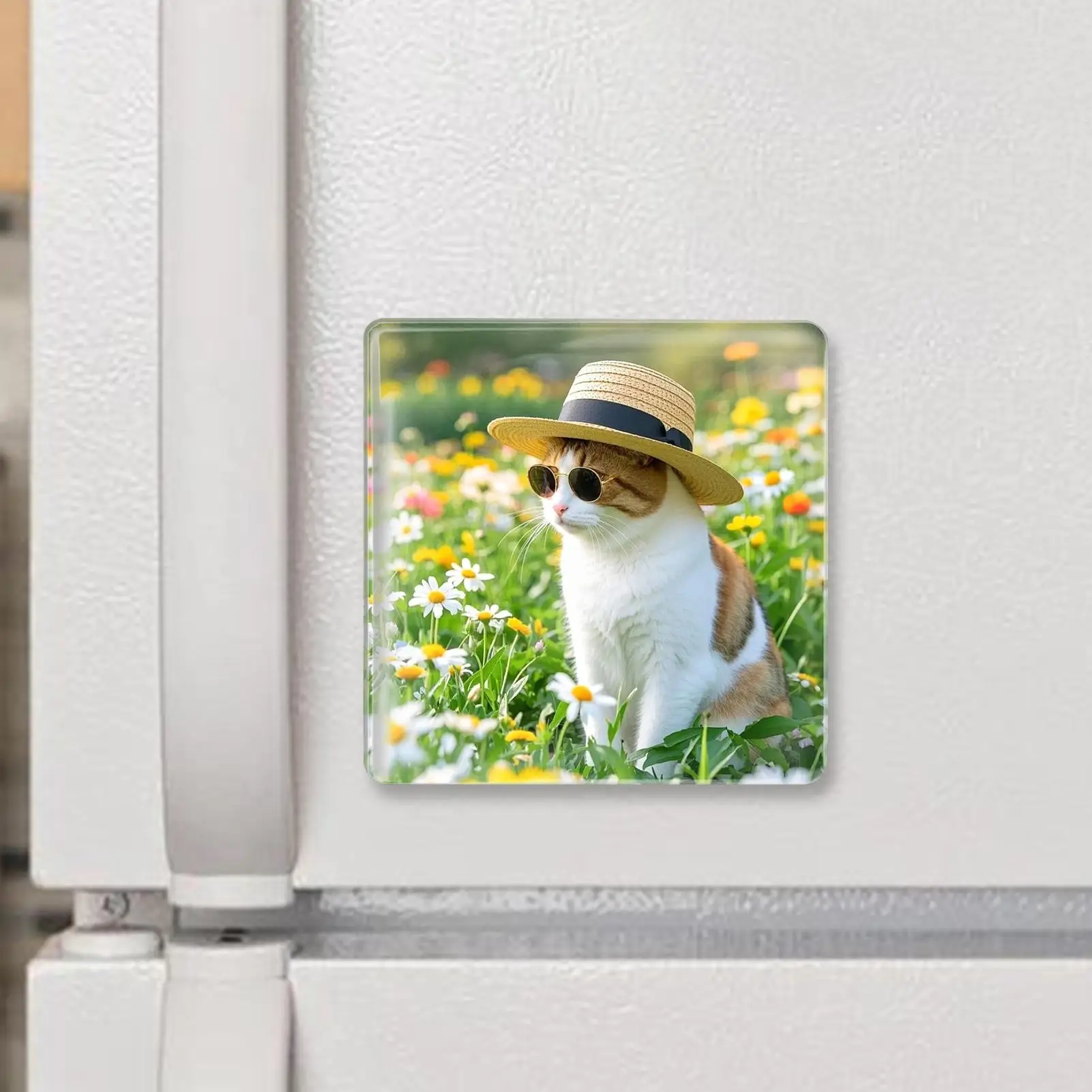 Diy Magnets for Fridge Clear 2x2 Inch 20 Pieces Magnetic Acrylic Square Fridge Magnet for Home Kitchen School Classroom Dorm