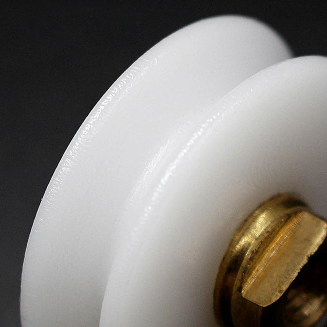 22mm Grooved Diameter Set for 3mm 6mm Glass Doors Nylon Brass and Ball Bearing Components Replacement Shower Door Rollers
