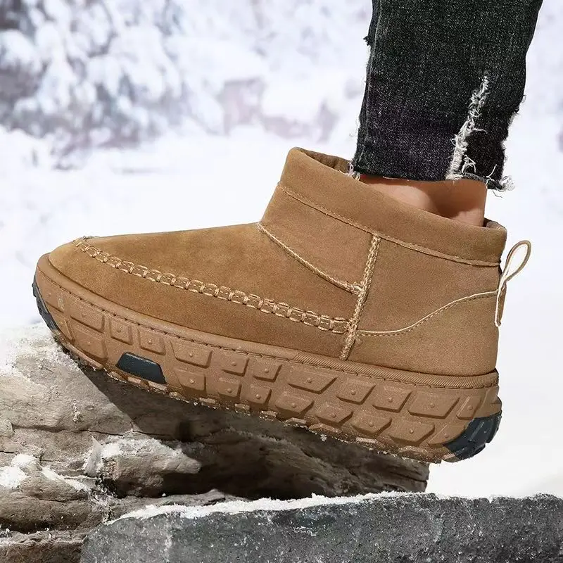 

2026 Winter Weight Gain Men Thickly Padded Snow Boots For Enhanced Warmth Anti-slip Comfortable Casual Wear Cotton Shoes 40-46