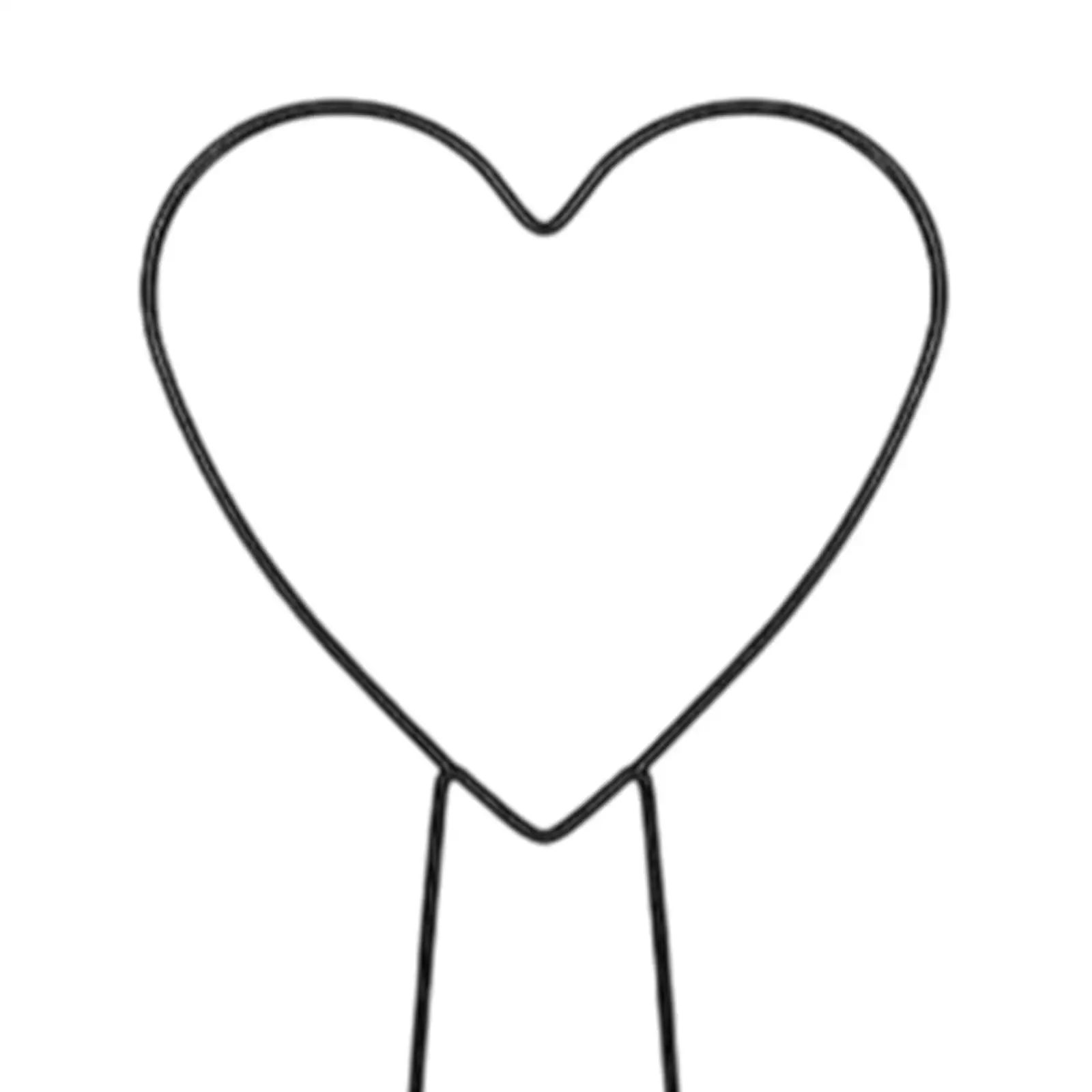 Sturdy Iron Plant Support Stakes Easy Install Heart U Shaped Garden Trellis for Potted Plants and Flowers