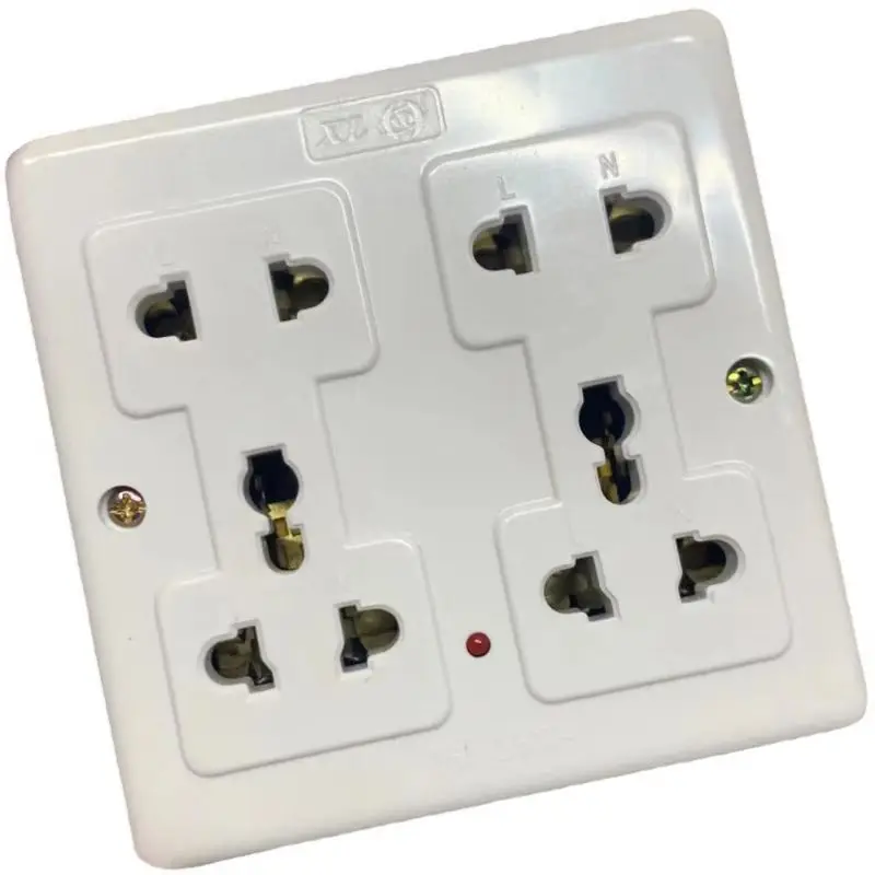 

Square Dual 10-Port Wall Socket Converter Power Strip 86-Type Base