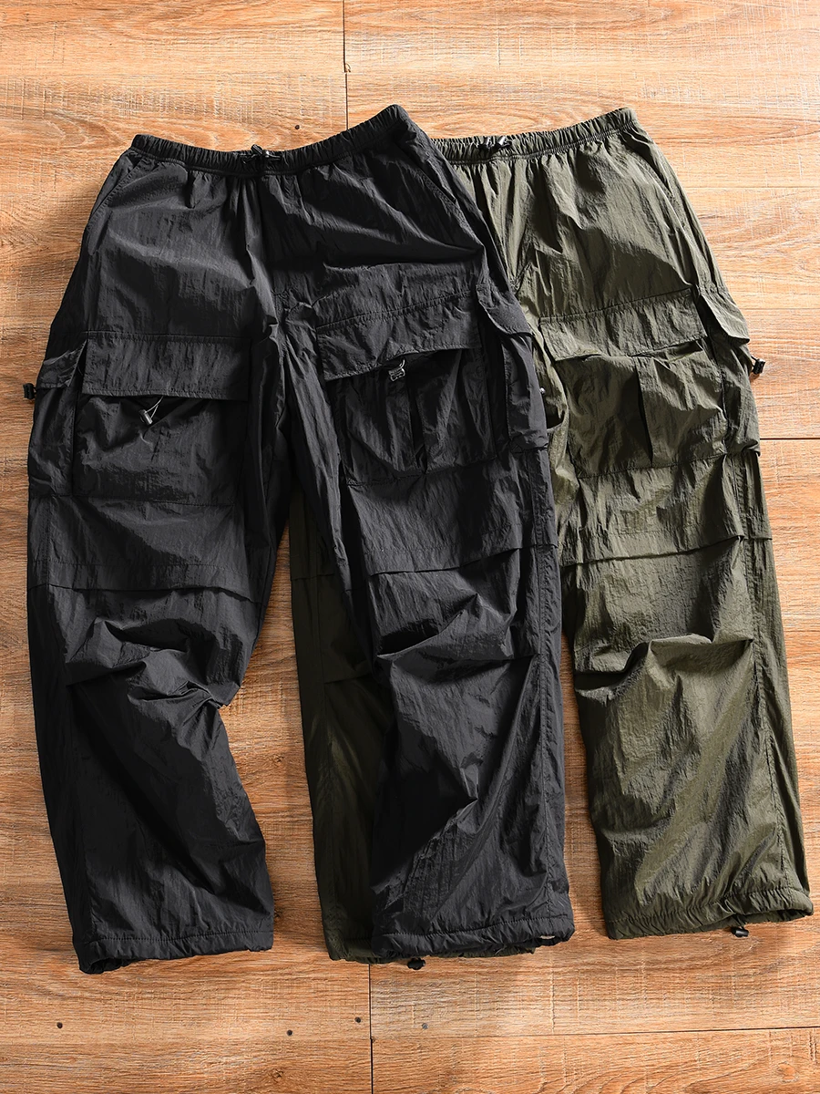 Thickened Fleece Outdoor Casual Workwear Straight Leg Pants for Men Autumn Winter Season Nylon Fabric Straight Cut Trousers