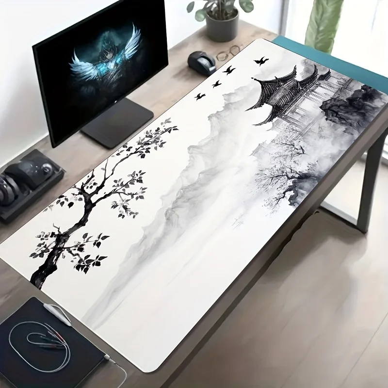 

Классический удлиненный коврик для мыши, настольный коврик с точной тканевой поверхностью и основой из натурального каучука для дома, офиса, ПК, ноутбука, работы. Отличный подарок.