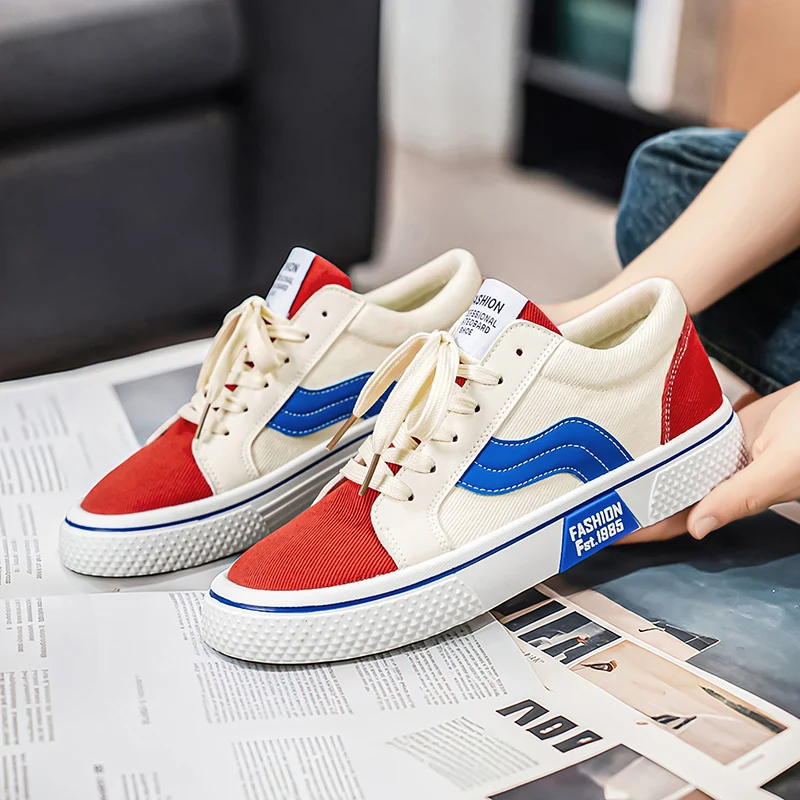 

2026 Summer New Men's Breathable Versatile Skateboarding Shoes Men's Soft Bottom Casual Sports Trend Fashion Canvas Shoes 남성 운동화
