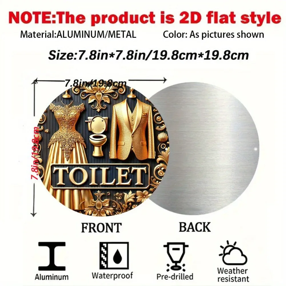 Toilet Aluminum Wall Art - 7.8