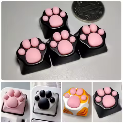 Cat Paws Keycaps For Mechanical Keyboard Animation Metal Custom Keycap Buttons Key Cap For Cherry Mx Switch Artisan keycaps