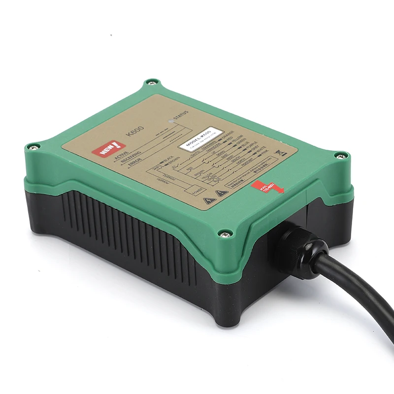 Imagem -04 - Interruptor de Guindaste de Controle Remoto de Rádio Único Reconjunto de Pressão K600 Chaves Guindaste Industrial