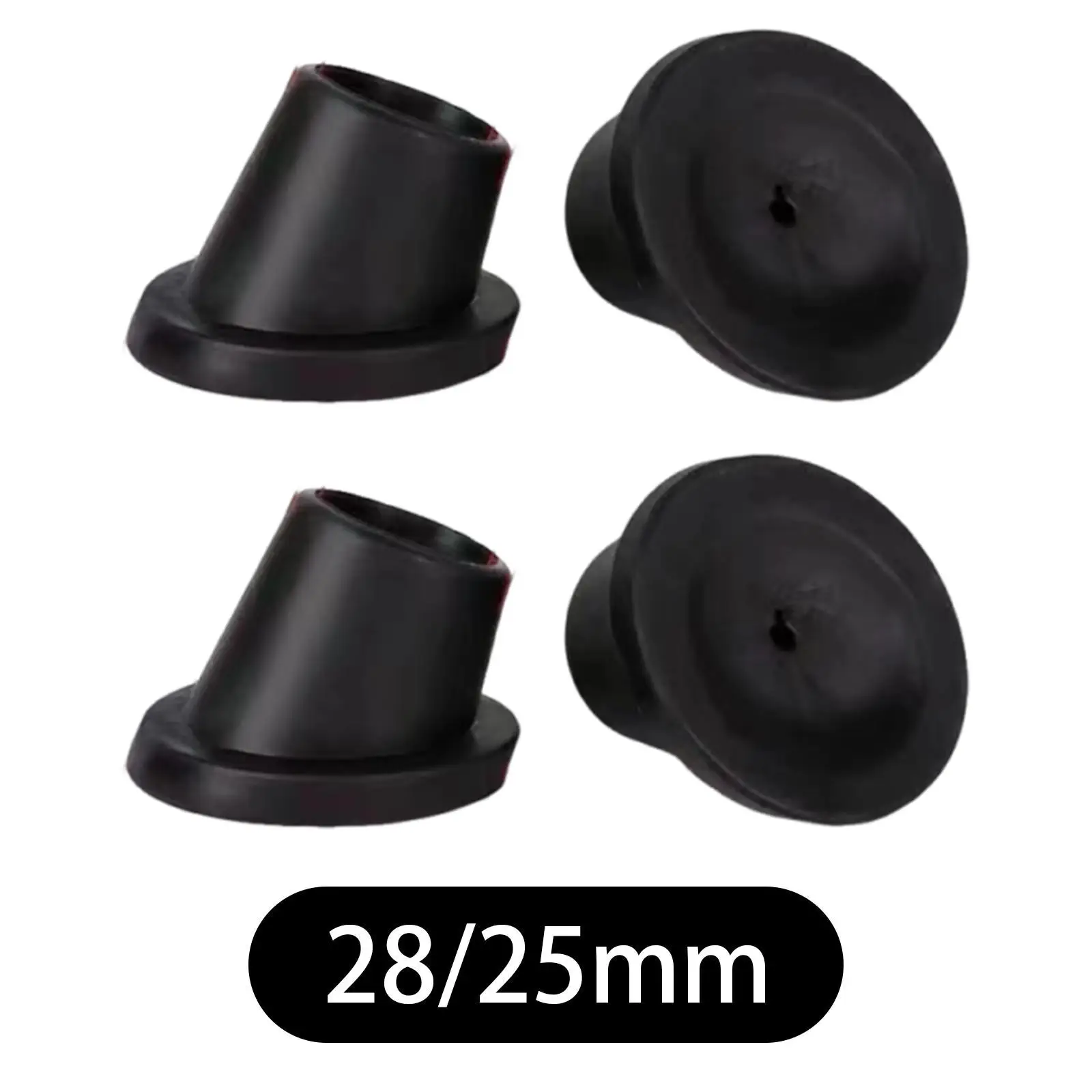 4x Replacement Feet Premium Universal Non Slip Heavy Duty Convenient for Commode Chair Slope Rubber Feet Pads Rubber Tips
