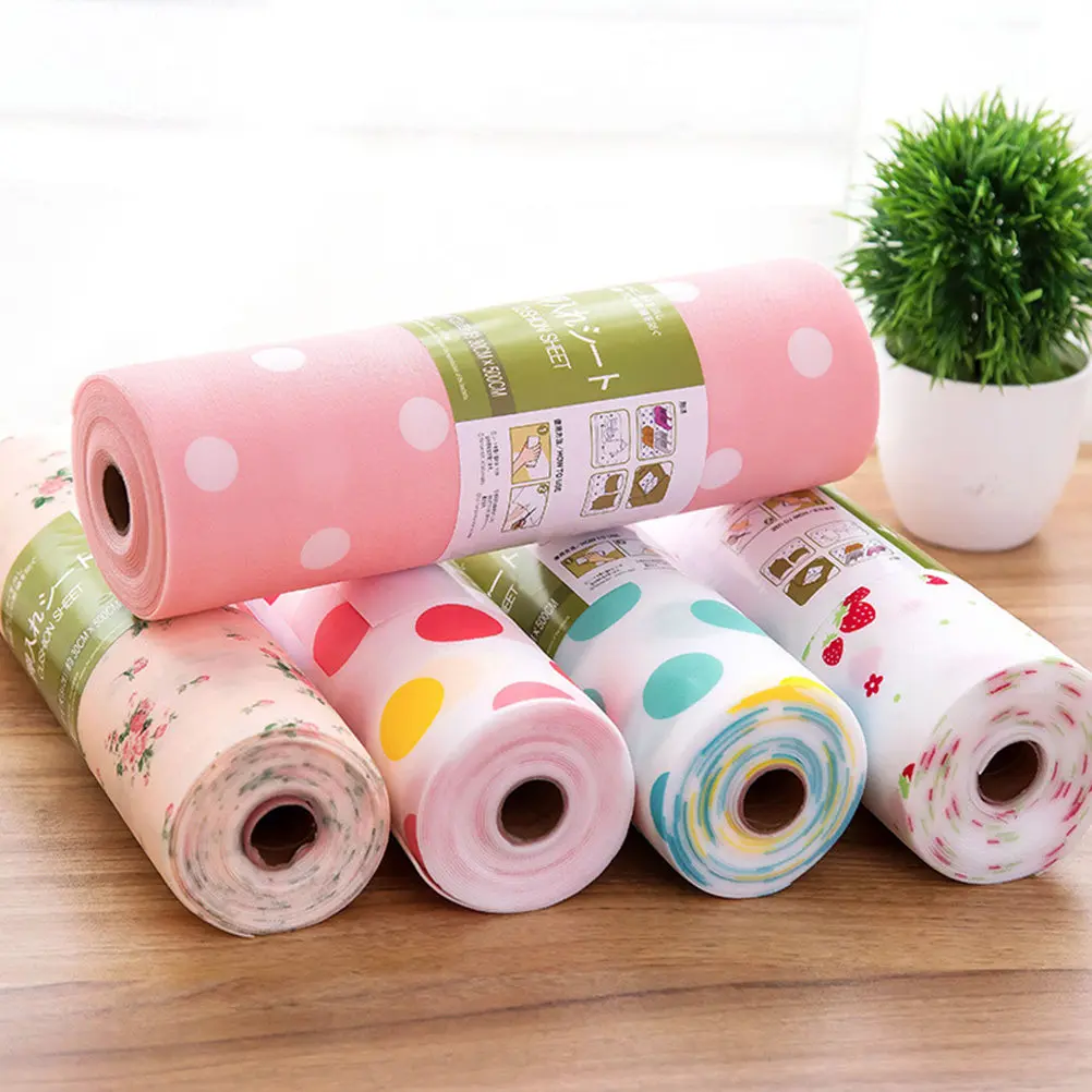Premium Waterproof Moisture Proof Anti Oil Drawer Liner Pad Kitchen Cabinet Shelf Liner Decorative Cartoon Pattern Packing Paper