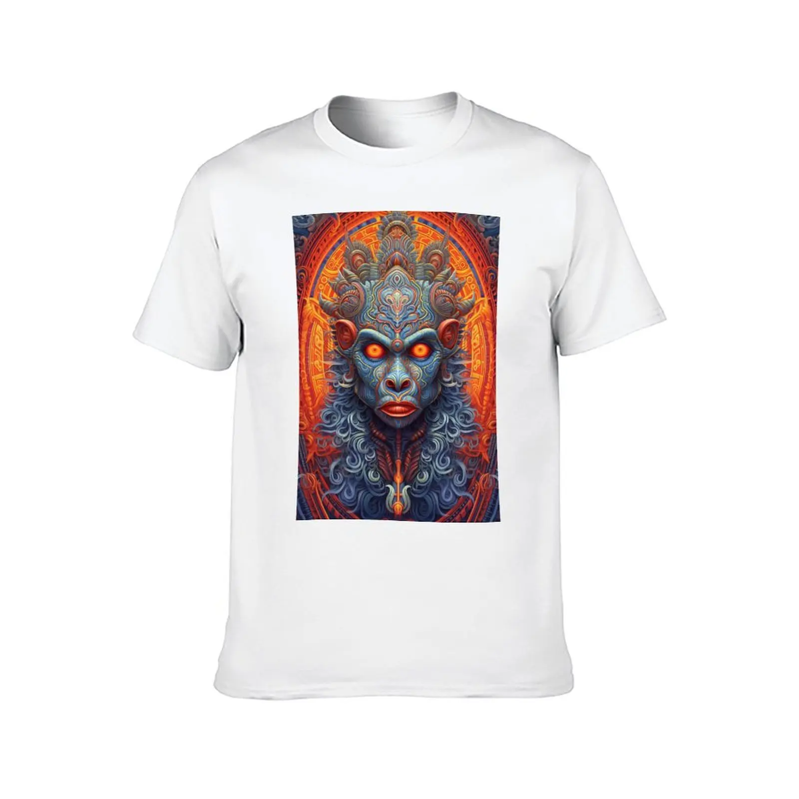 Hanuman in DMT Vision Art Print T-Shirt Personalized t-shirt cute clothes tees Aesthetic clothing shirts men graphic