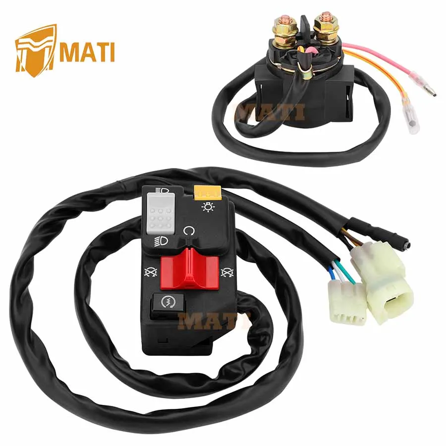 M MATI Handlebar & Starter Relay Switch for Honda TRX250EX 250EX Sportrax 250 2006-2007 35200-HN6-A31 35850-HM8-A41