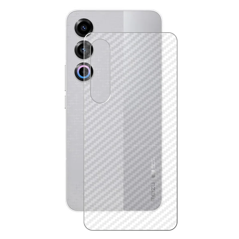 For Meizu 21 20 17 16s Pro 1 Set = Soft Back Carbon Fiber Film +Ultra Thin Clear Tempered Glass Front Screen Protector