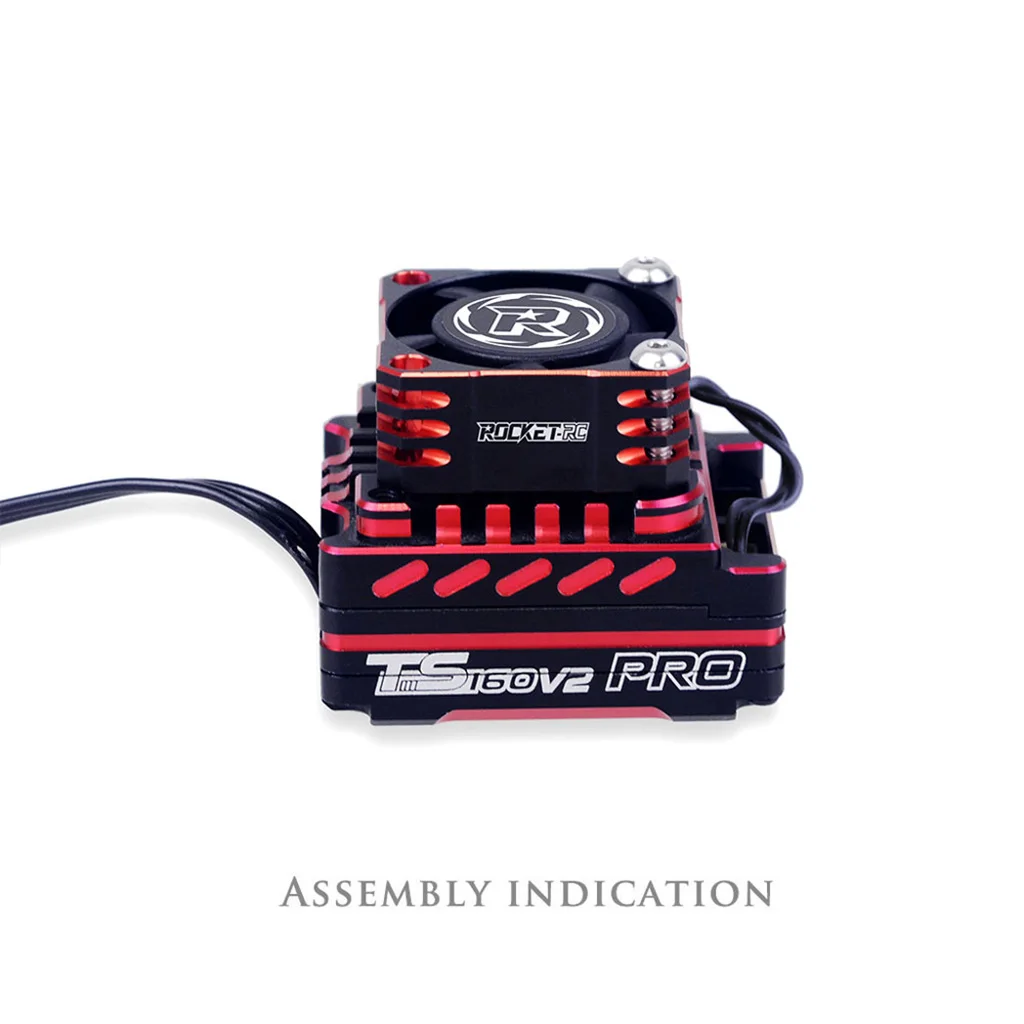 Surpass Hobby Rocket-RC 30mm 40mm 50mm 25mm 35mm Metall Lüfter für RC Auto ESC Motor Wärmeableitung-V2 Version Rot & Schwarz – Detail 4