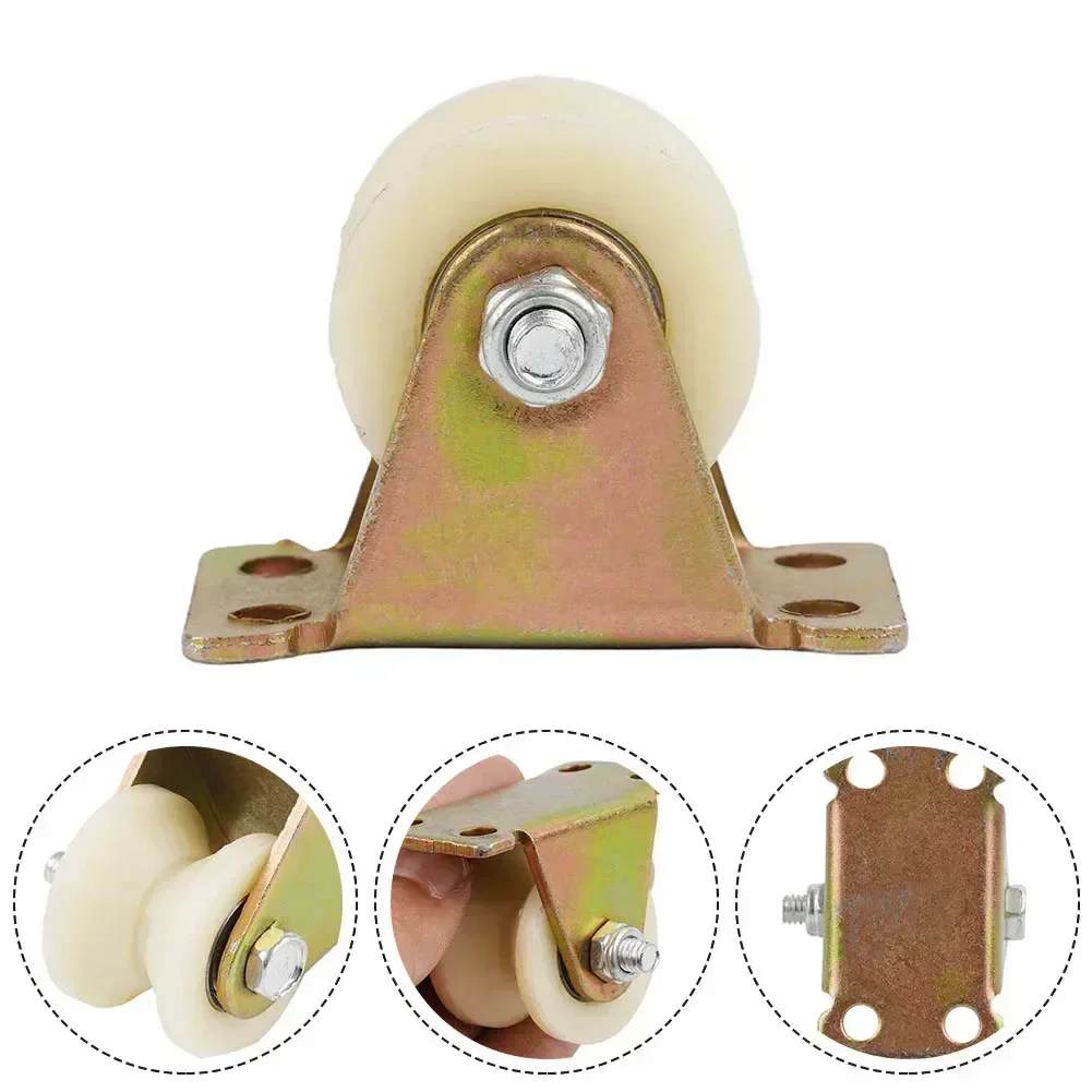Puleggia per binario a rulli scanalata in nylon da 1 pz V / U V in nylon con supporto 30 mm 45 #   Rulli resistenti scanalati per porta Tacco scorrevole