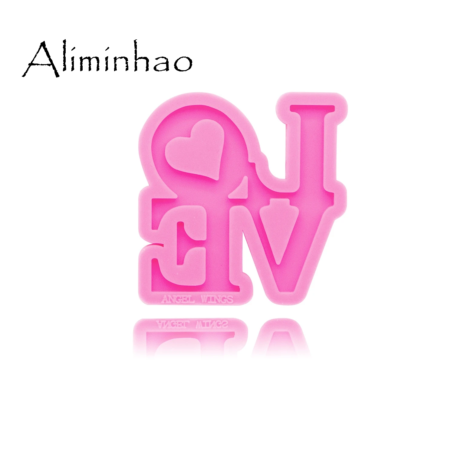 DY0284 Shiny Love letter form Silicone Molds DIY epoxy resin molds Keychain silicone mold craft for Key ring decoration