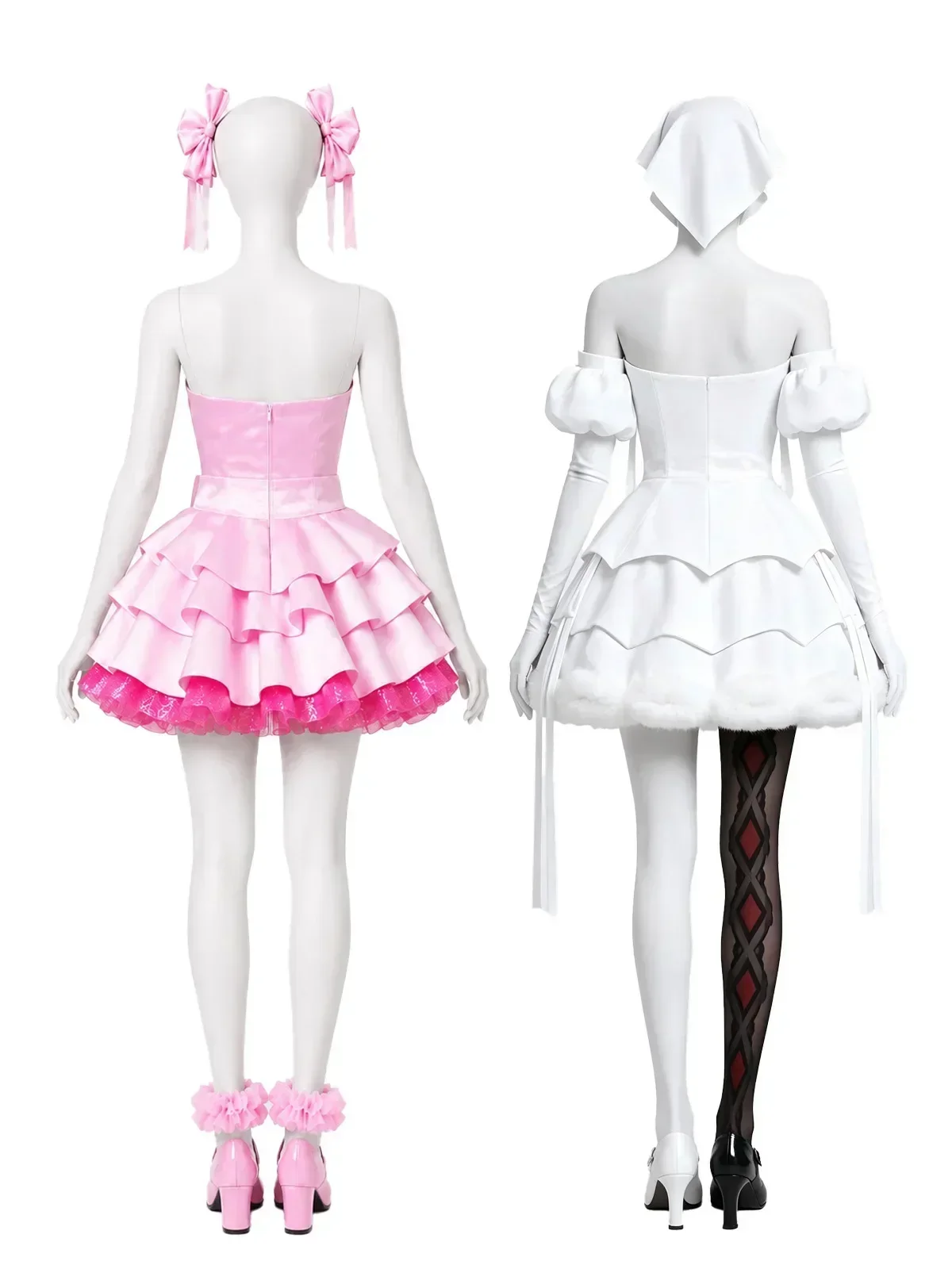Mizi Sua Weißes Kleid Cosplay Komplettset Alien Bühnen-Zombie-Kostüm für Frauen Halloween Comic Con Bühnenauftritt Versammlung – Detail 5