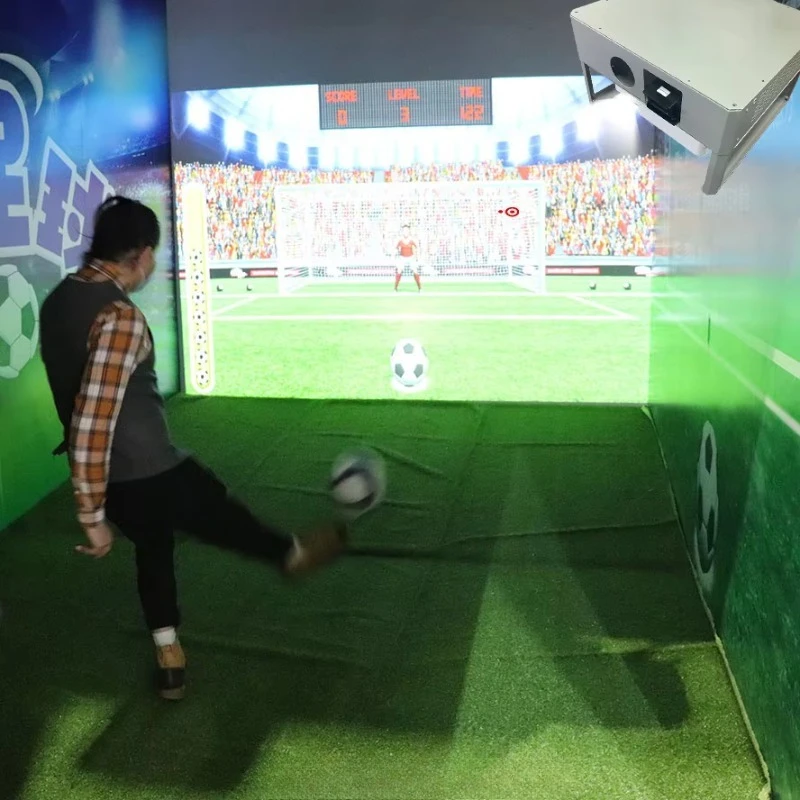 Professional Interactive Projection Football Training Wall Simulator  Indoor Soccer Shooting Game System for Teaching and Play