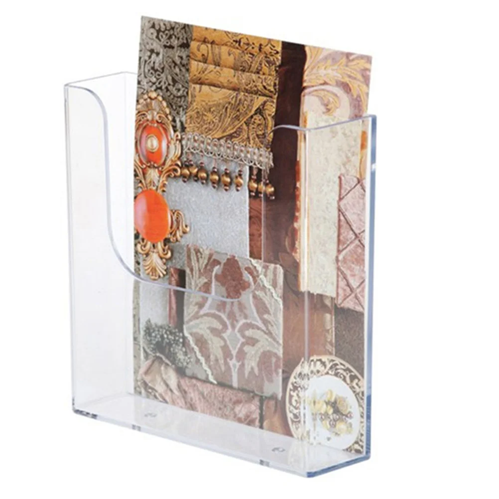 Display Stand Office File Rack Booklet Desk Pamphlets Organizing Clear Shelf Folders Literature Acrylic