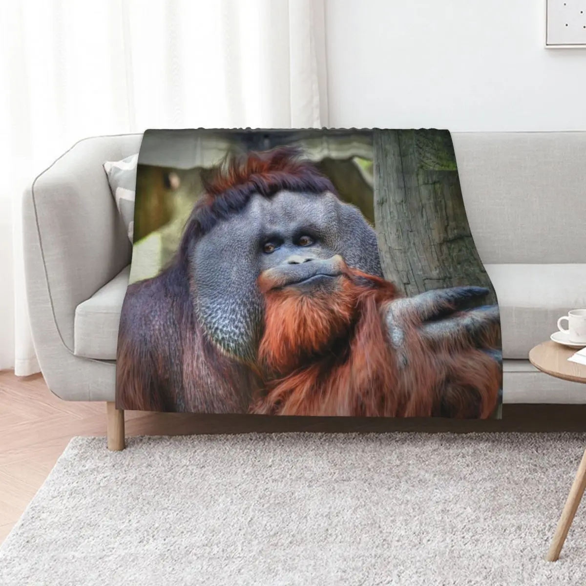 

Orangutan Throw Blanket Single Extra Large Throw Nap Cute Plaid Blankets