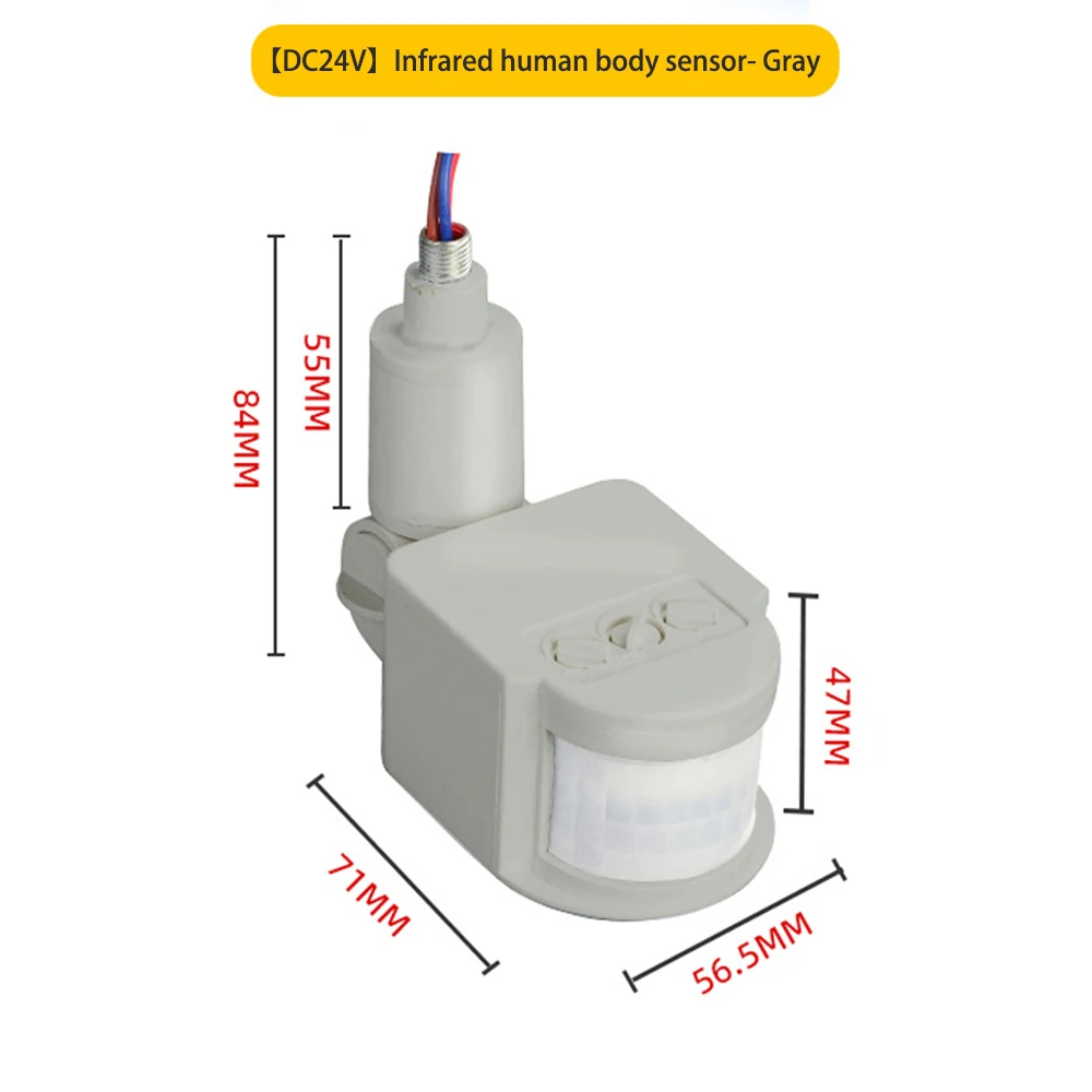 LEDライト付きモーションセンサースイッチ,自動赤外線センサー,85-265 dc,12v