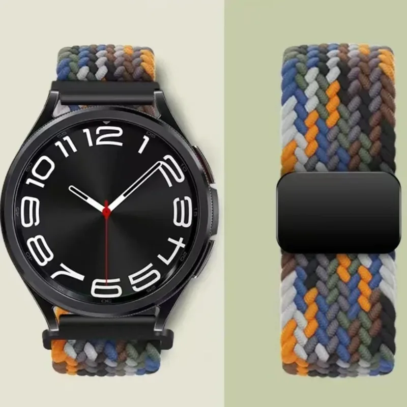 20mm 22mm Nylon Strap For Samsung Galaxy Watch 7 6 5 4 Huawei Watch GT Runner 2 Magnetic Bracelet Amazfit Active Max-3/Balance 2