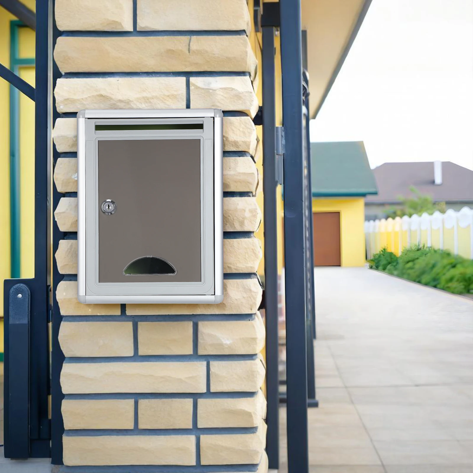 صندوق بريد من سبائك الألومنيوم، صندوق اقتراحات صغير مثبت على الحائط وقابل للقفل، صندوق بريد إبداعي للاستخدام المنزلي في مكتب المجتمع #5