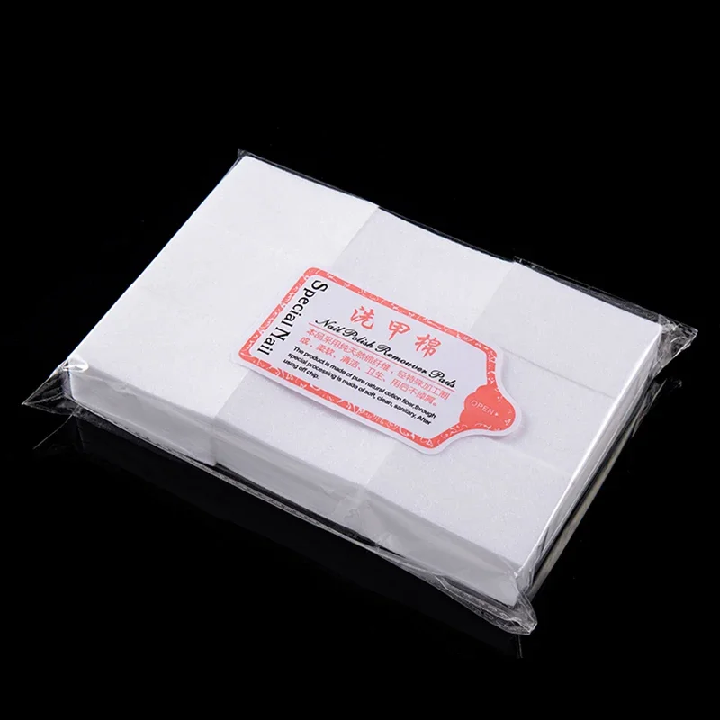 400pcs 보푸라기없는 매니큐어 리무버 물티슈 코튼 와이프 매니큐어 클리너 UV 젤 매니큐어 제거 패드 종이 클렌징 도구