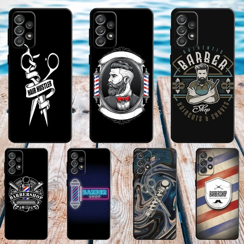 Barber Shop Hair Stylist Salon Phone Case For Samsung S21,S22 Ultra,S20,S30 plus,S22 plus,S23,S30 ultra 5G Silicone Cover