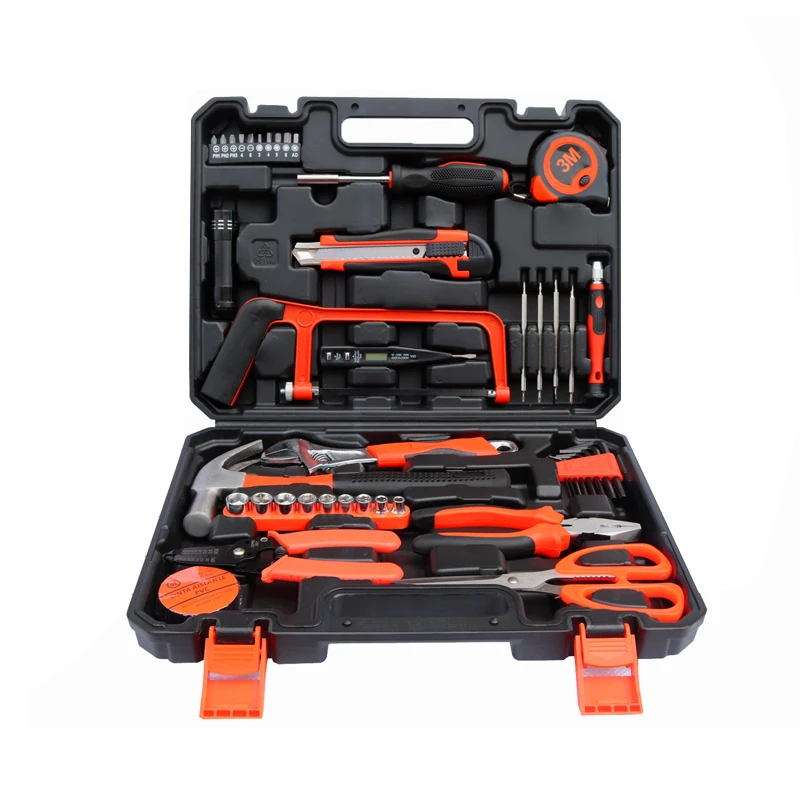 45pcs Complete ToolSet Kit Professional Hand Toolbox General Household Work Tool box Repairs Maintenance Metal Carpentry ToolSet