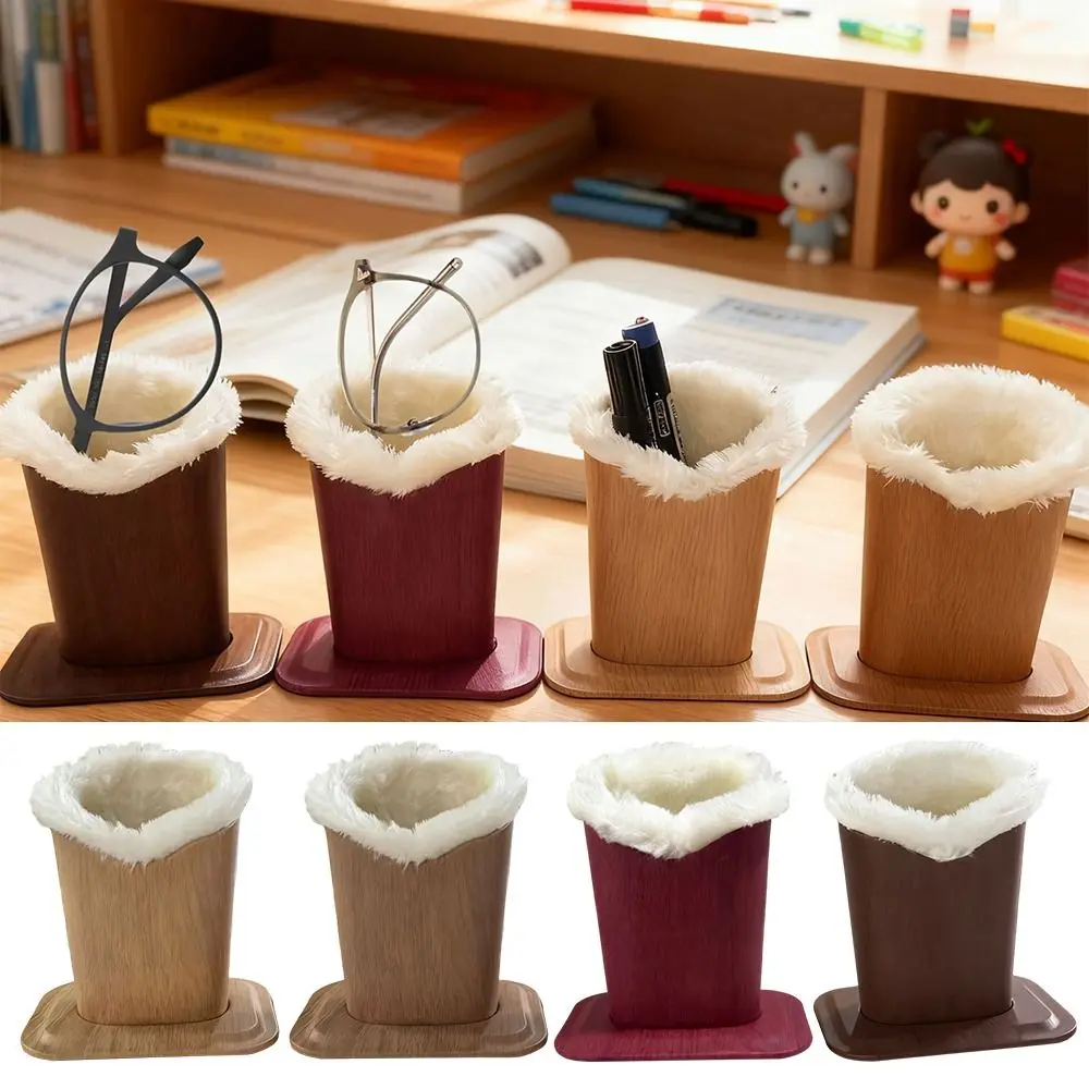 

Fashion Leather Eyeglass Stand Wood Grain Glasses Shelf Travel Portable Sunglass Holder Eyeglass