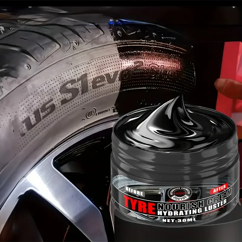 إطار شمعي من الدرجة الصناعية، مظهر رطب يدوم طويلاً، مناسب للأسطح المطاطية والبلاستيكية، مع وسادة إسفنجية صفراء #5