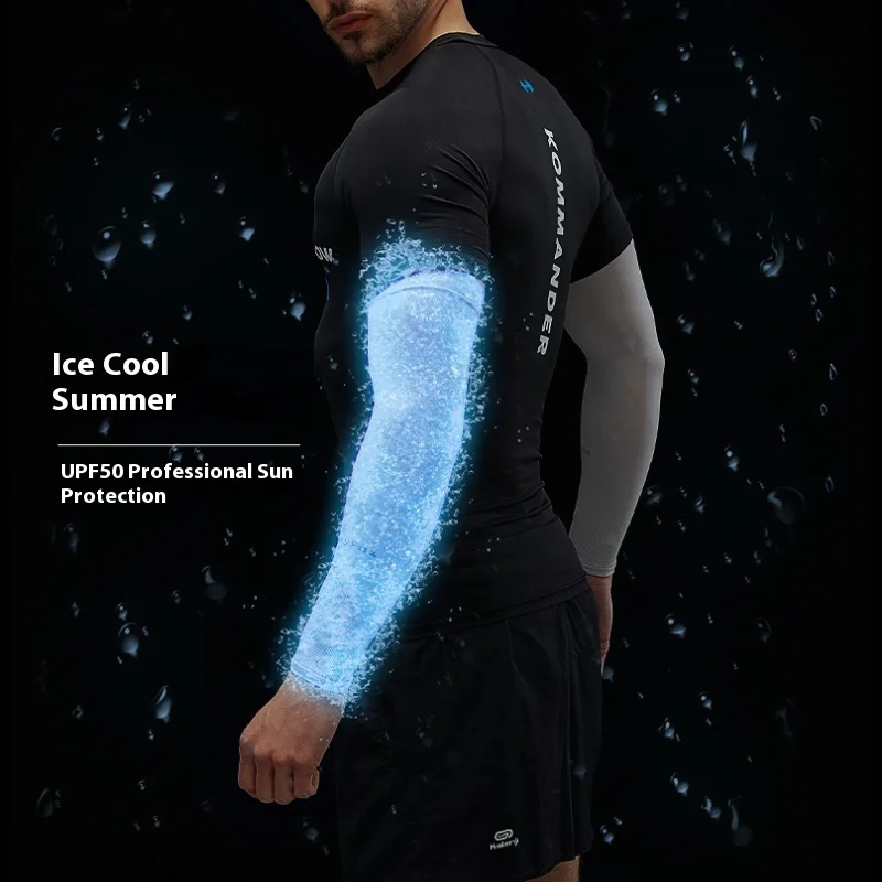 Protezione solare estiva fresca Maniche in seta di ghiaccio Sport da uomo Ciclismo Maniche protettive UV Maniche da braccio da donna