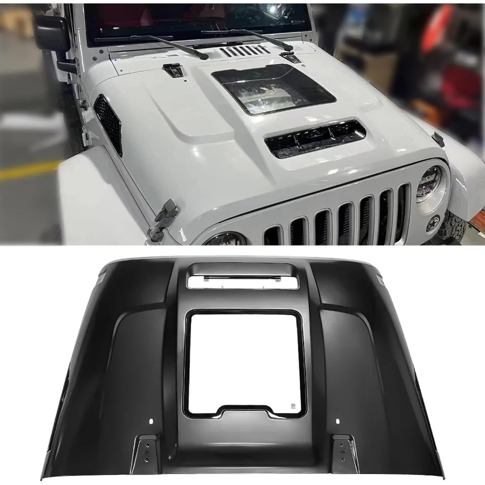 

Капот для дисперсии тепла, совместимый с с с сменным капотом Jeep Wrangler JK JKU 2007-2018 гг., космическая капсульная капота (черный)