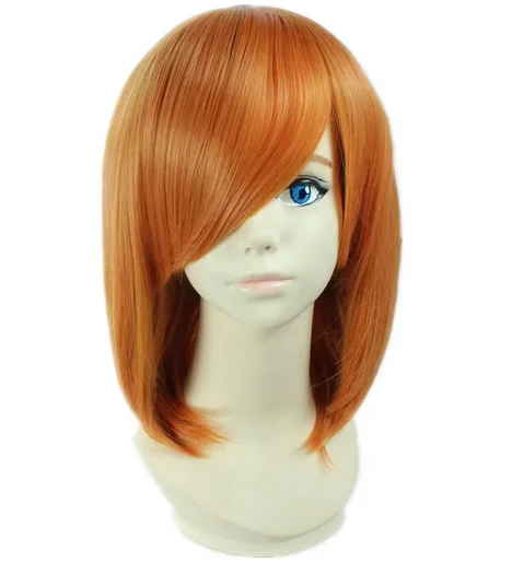 Cosplay Wigs Nami Short Straight BOB Lovely Orange Girls Dress Up Anime Show Party Hairs Anime Orange