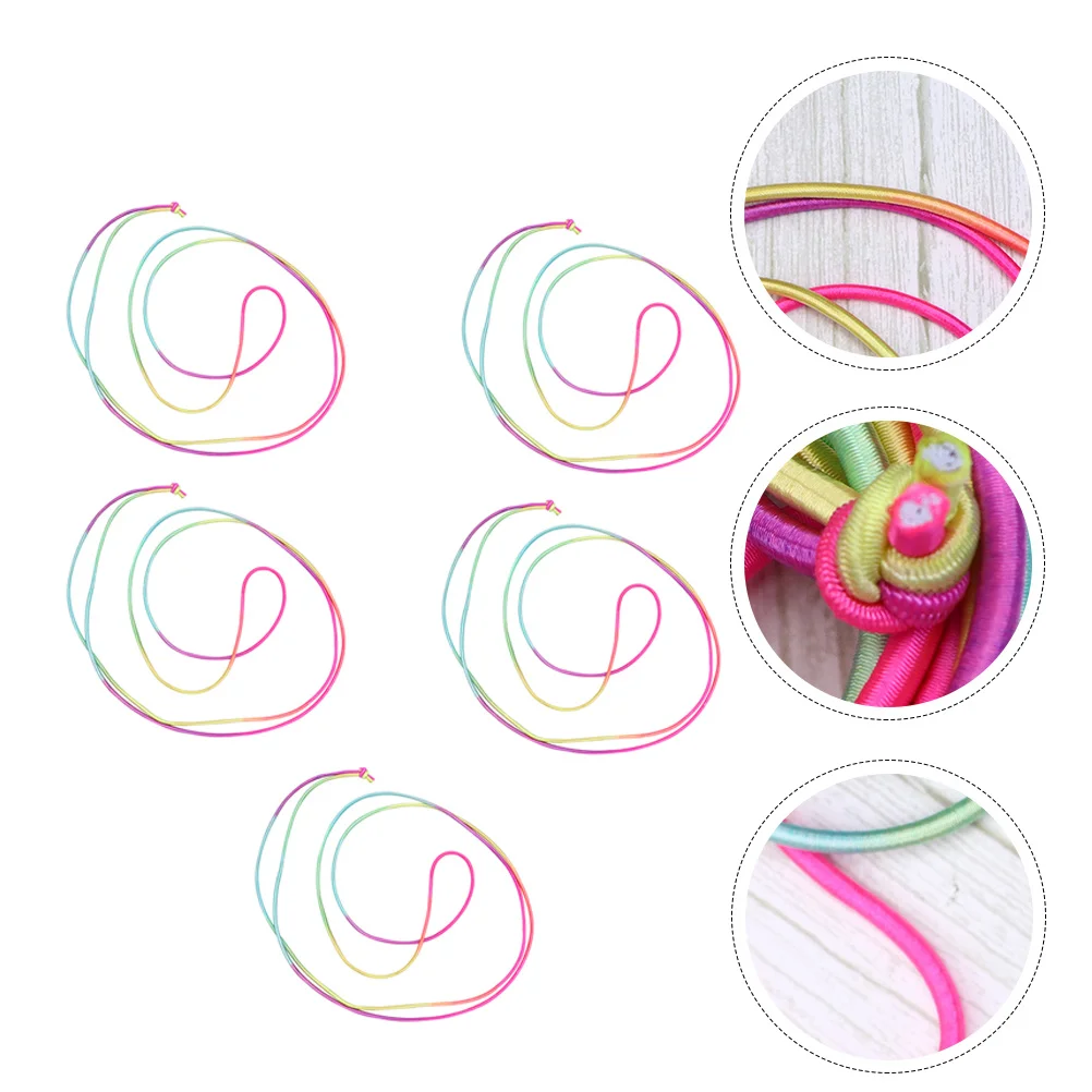5Pcs Rainbow Skipping Rope Safe Durable Lightweight Portable Training Sports Weight Loss Kids School Outdoor Gift