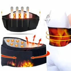 Tourmaline Self-heating Magnetic Therapy Waist Belt Lumbar Back Waist Support Brace Double Banded Adjustable back brace