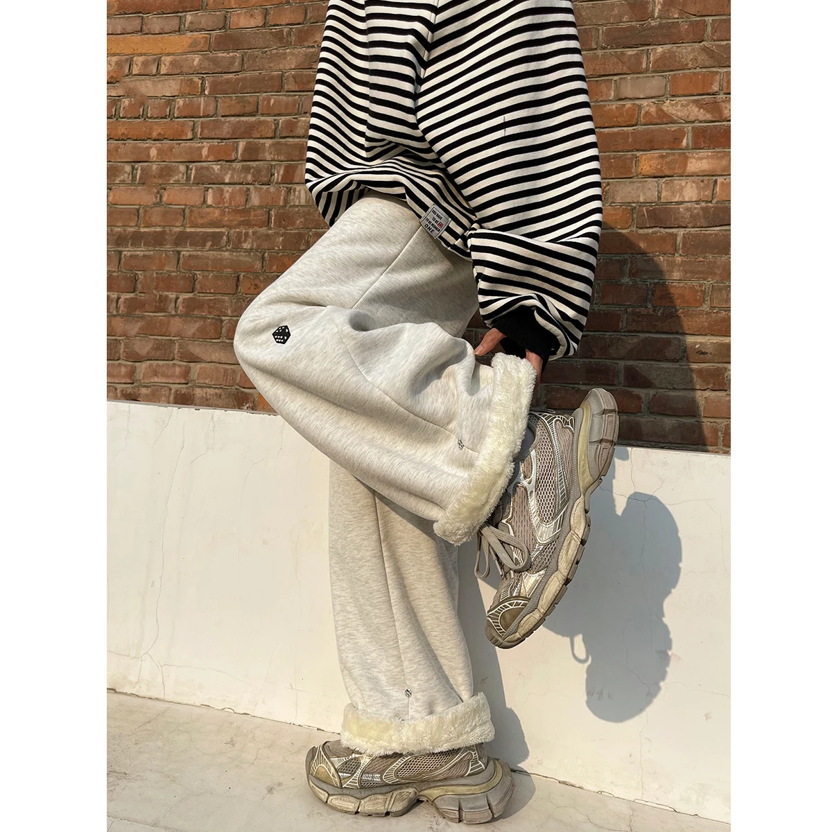 

Мужские утепленные брюки из бархатной ткани с цветочным принтом, прямые, зимние, теплые, повседневные, хлопковые, молодежные, модные